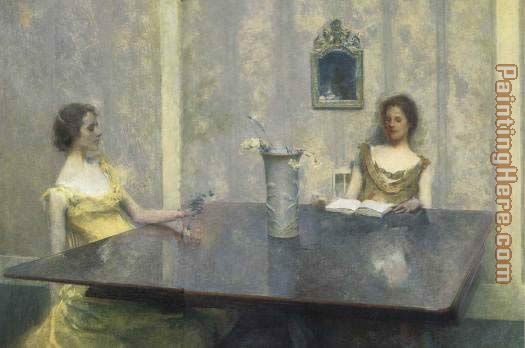 A Reading painting - Thomas Dewing A Reading art painting